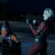 The Suicide Squad’s Harley Quinn (Margot Robbie) takes aim.